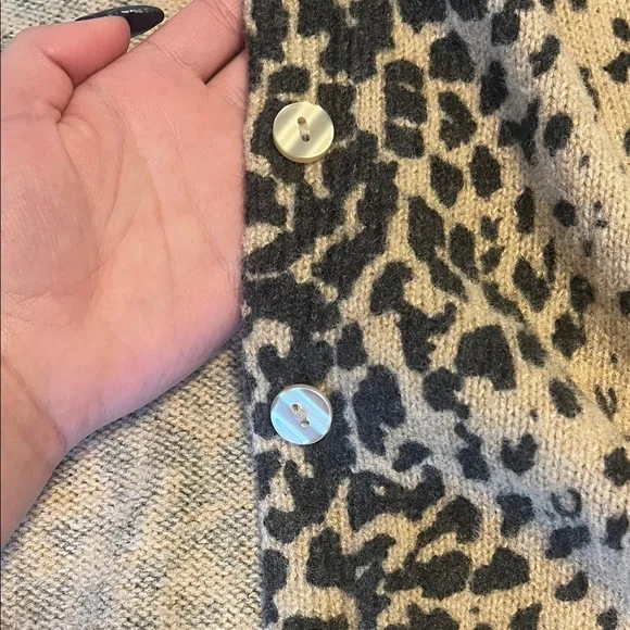 Sincerely Jules Leopard Print Cardigan - Black and Tan - Picture 4 of 5